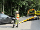 Aufräumarbeiten nach Verkehrsunfall in Dürnberg