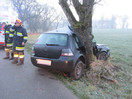 VU mit eingeklemmter Person in Wöging