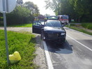 Aufräumarbeiten nach Verkehrsunfall