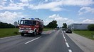Aufräumarbeiten nach Verkehrsunfall