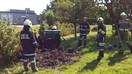 Brand eines Komposthaufens am Schwarzenbach