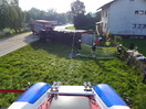 Verkehrsunfall mit Schweinetransporter