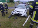 Aufräumarbeiten nach einem Verkehrsunfall