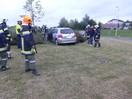 Aufräumarbeiten nach einem Verkehrsunfall
