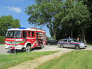 Aufräumarbeiten nach Verkehrsunfall in Dürnberg