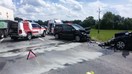 Aufräumarbeiten nach Verkehrsunfall