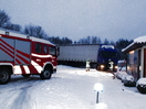 LKW-Bergung auf B141 nach Schneefällen