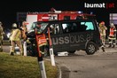 Schwerer Verkehrsunfall mit zwei Kleinbussen