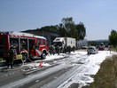 LKW-Brand auf Bundesstraße 141