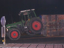 Umgestürzter Tiertransporter und Suchaktion