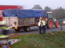 Umgestürzter Tiertransporter und Suchaktion