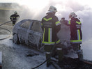 PKW Brand nach VU in Eberschwang
