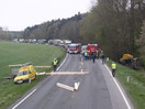 Schwerer Verkehrsunfall mit LKW auf B141