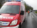 Schwerer Verkehrsunfall mit LKW auf B141