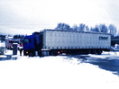LKW-Bergung auf B141 nach Schneefällen