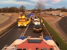 Verkehrsunfall Aufräumarbeiten
