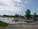 Parkplatzsäuberung nach Unwetter bei Fa. Scheuch