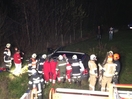 Verkehrsunfall mit eingeklemmter Person auf B141