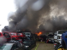 Brand eines Autoverwertungsbetriebes in Ried