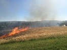 Getreidefeldbrand in Oberham / Untereselbach