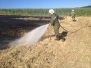 Getreidefeldbrand in Oberham / Untereselbach