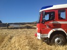 Getreidefeldbrand in Oberham / Untereselbach