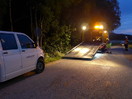 Aufräumarbeiten nach VU, B143
