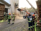 Brand: Silo einer Tischlerei