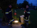 Pumparbeiten im Friedhof