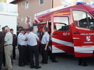 KLF-Fahrzeugsegnung: Empfang der Gastfeuerwehren