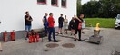 Interne Grillfeier mit Feuerlöscherübung