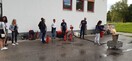 Interne Grillfeier mit Feuerlöscherübung