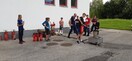 Interne Grillfeier mit Feuerlöscherübung