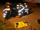 Übung: VU mit PKW-Brand u. Rettungsgerät