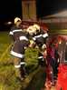 Übung mit dem hydraulischen Rettungsgerät