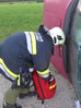 Übung VU mit eingeklemmter Pers./Autobrand