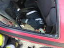 Übung VU mit eingeklemmter Pers./Autobrand