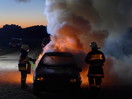 Übung VU mit eingeklemmter Pers./Autobrand