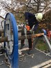 Übung mit Holzverspannungssimulator