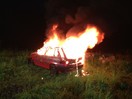 Übung: PKW Brand und eingeklemmte Person
