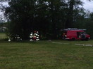 Übung: PKW Brand und eingeklemmte Person