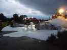 Übung: PKW Brand und eingeklemmte Person