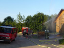 Übung: Brand im Sägewerk in Aching